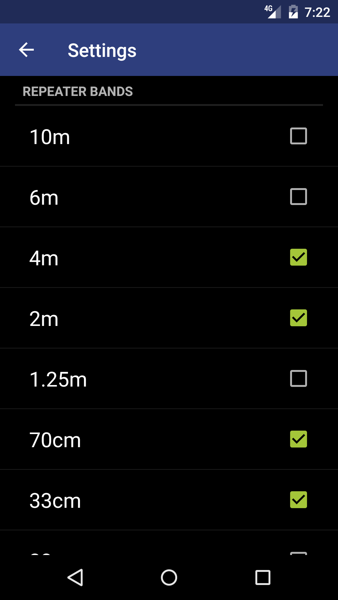 Repeater Settings