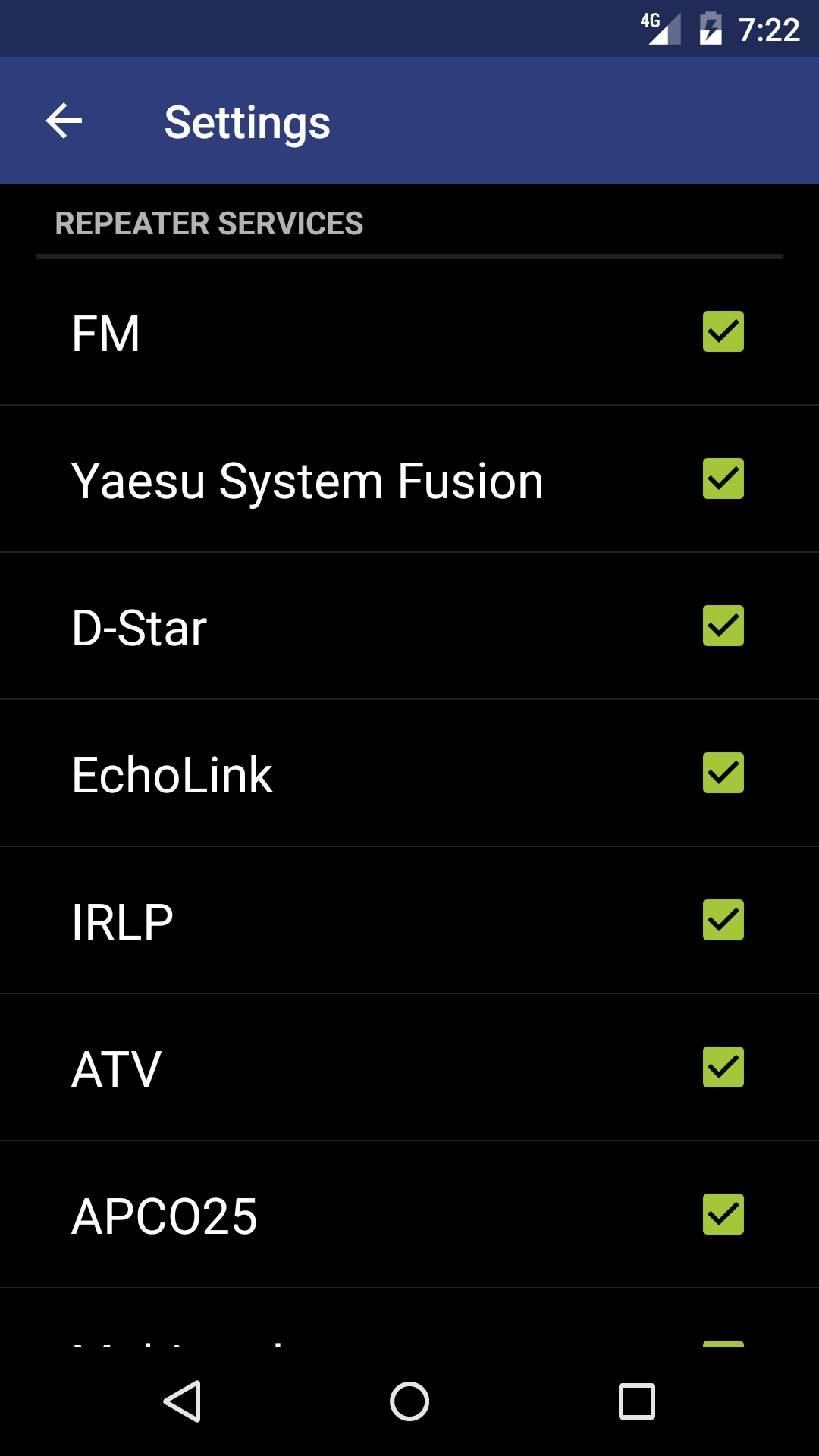 Repeater Settings